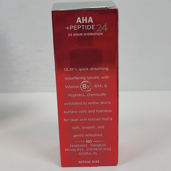 Olay AHA + Peptide 24 Resurfacing Serum 40ml Fragrance-Free NIB - Picture 2 of 6